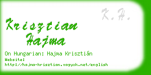 krisztian hajma business card